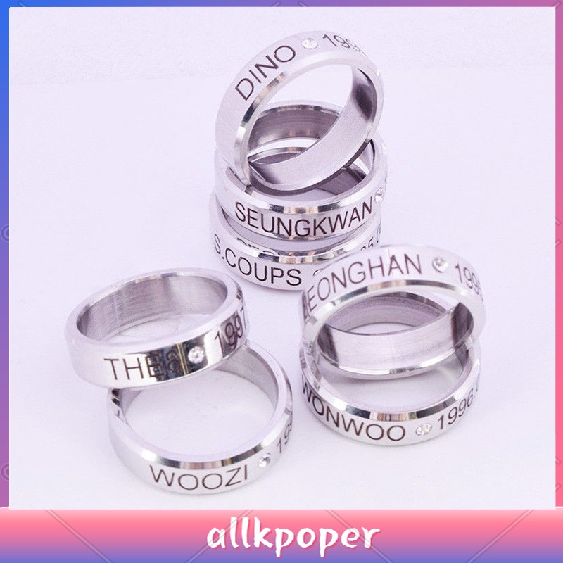 Nhẫn Đính Đá Hình Khủng Long Phong Cách Seventeen