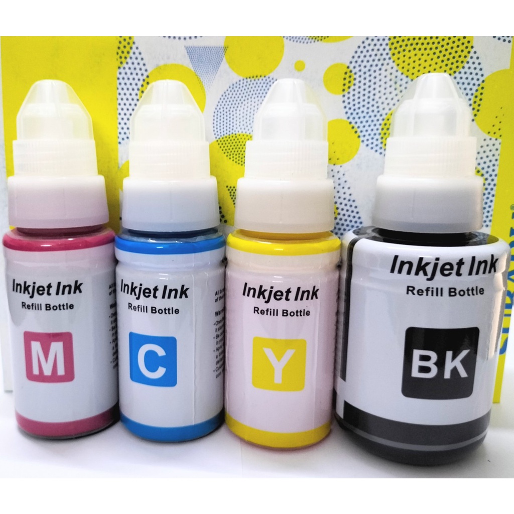 Mực màu máy in Canon G1000 / G2000 / G1010 / G2010 / G3000 / G3010 kèm theo nước rửa đầu phun