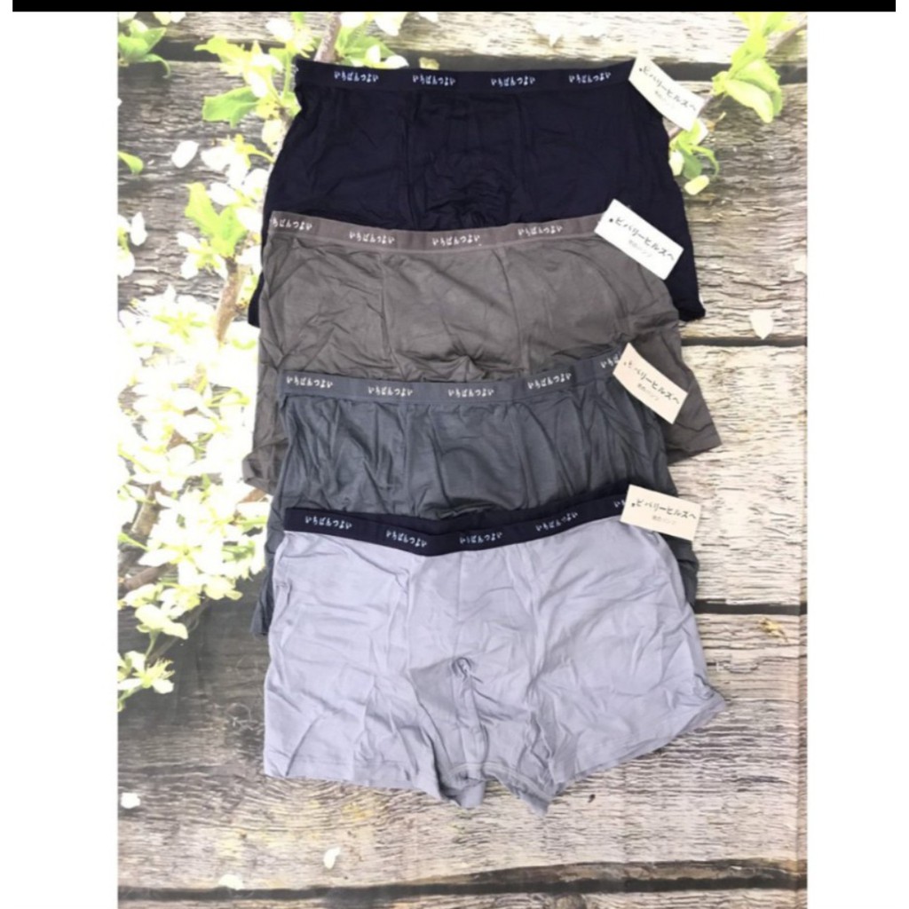 COMBO 4 Quần Lót ĐÙI Nam Thun Lạnh Xuất Nhật CAO CẤP (in chọn màu)