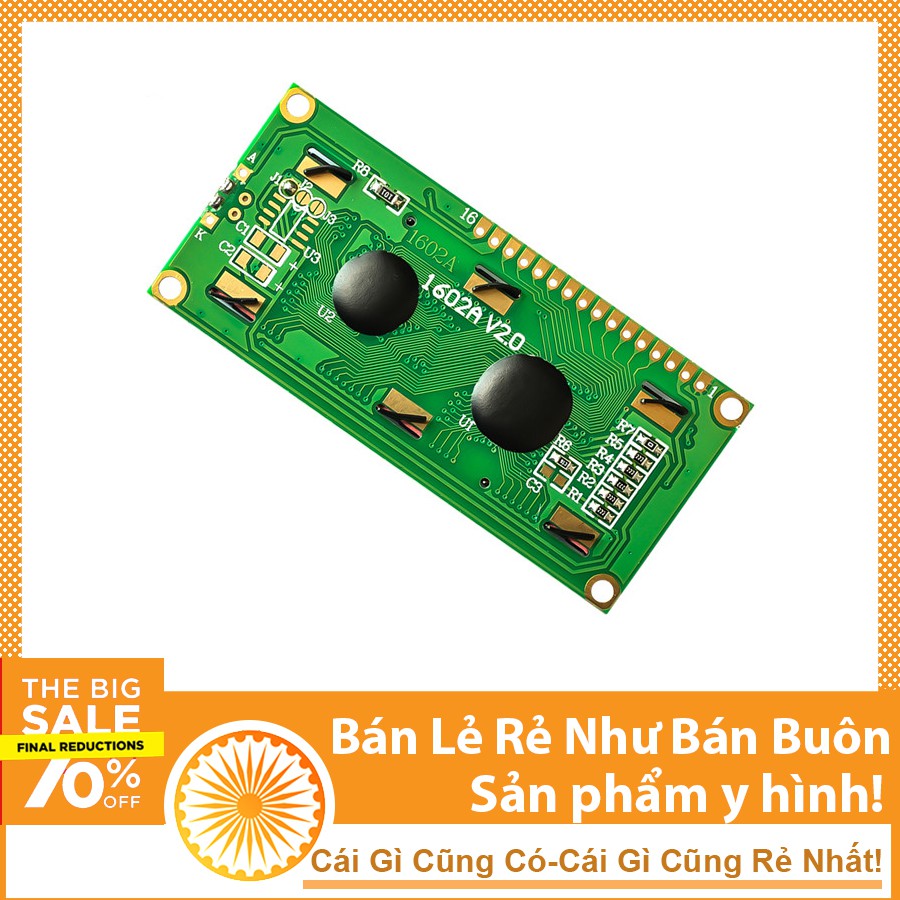 LCD 1602 Xanh Lá Điện Áp 5V DC | WebRaoVat - webraovat.net.vn