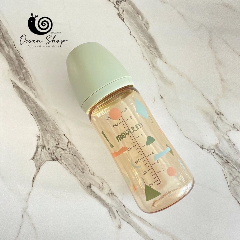 Bình sữa Moyuum Cloud, mẫu mới Nội địa Hàn Quốc 170/270ml và phụ kiện núm ti silicone mềm, nhựa PPSU,chống sặc tốt