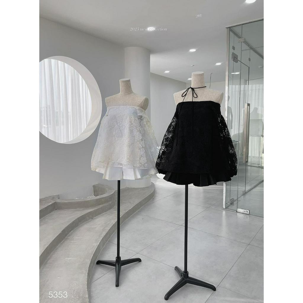 SET ÁO DOLL TRỄ VAI HOA NỔI CHÂN VÁY