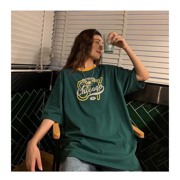 Áo thun tay lỡ unisex Chicago 97