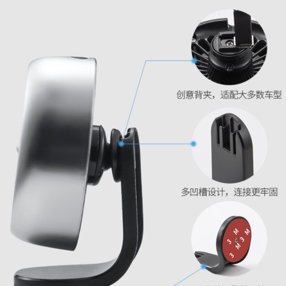 Quạt Mini ô tô cao cấp siêu mát 3 chế độ số, phát ánh sáng Led 10 màu, chỉnh hướng đa chiều, 2 loại chân gắn tùy thích!