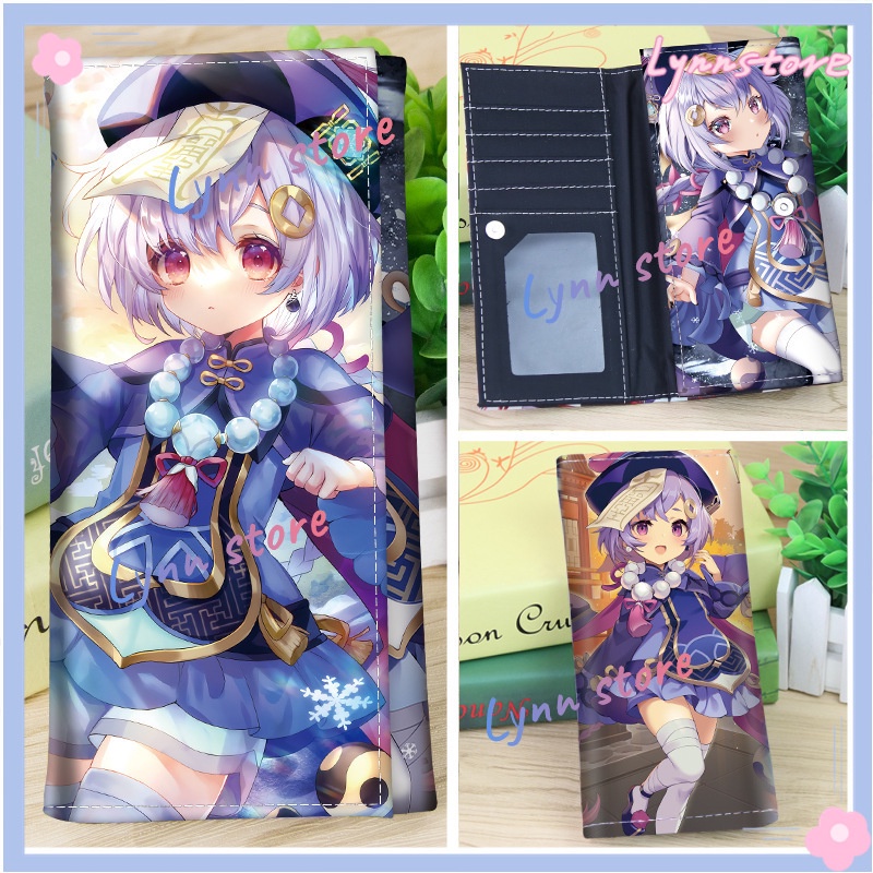 Ví dài Hutao Genshin Impact Lumine Aether Keqing Raiden Shogun Klee Jean Gunnhildr Ví da PU dài dây kéo Ly hợp nữ lớn