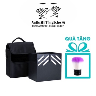 Cốp vải đựng dụng cụ nails, mi, trang điểm và phun xăm, Cốp vải 2 tầng