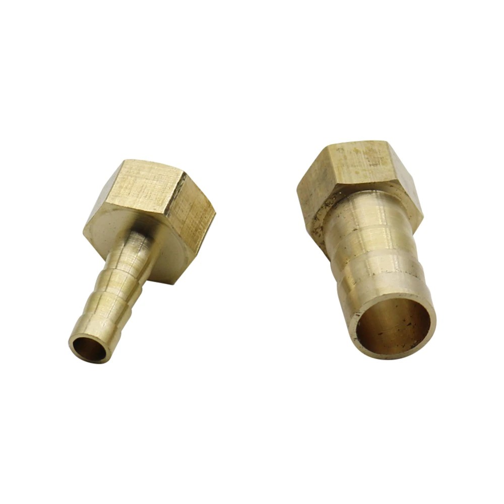 1/4"Female/Male Thread Connector Brass to 6-14mm Barb Pipe Hose Fitting Adapter