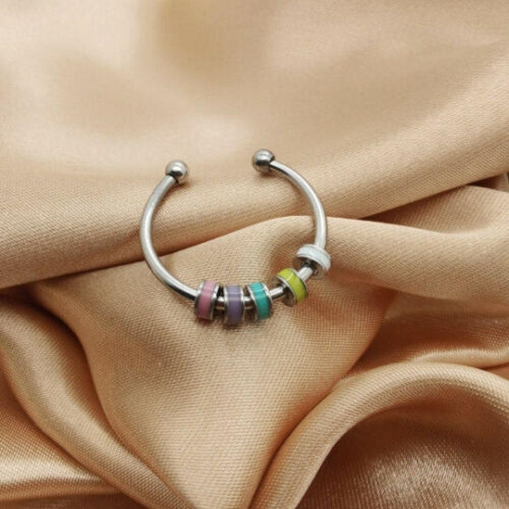 Moilyvn Nhẫn Con Quay Đồ Chơi Tráng Men Nhiều Màu Sắc Cho Nữ