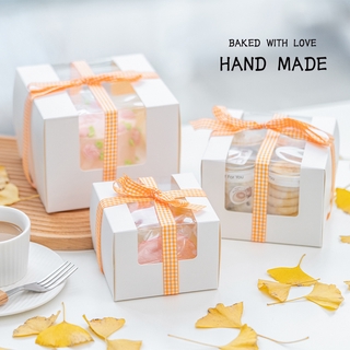 Khuôn Nướng Bánh TS Cao Cấp Chuyên Dụng | Bộ 5 Hộp Đựng Bánh Tráng Miệng 13.3cm Hình Cửa Sổ Màu Trắng