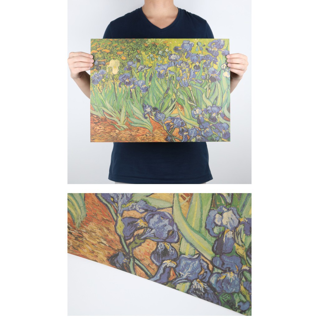 Bức tranh hoa diên vỹ mô phỏng tác phẩm của họa sĩ Van Gogh | BigBuy360 - bigbuy360.vn