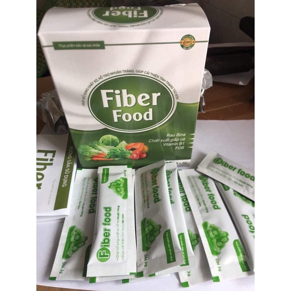 Chất xơ hòa tan FIBER FOOD chiết xuất rau củ tự nhiên bổ sung chất xơ giảm táo bón ở trẻ em và người lớn - Hộp 20 gói