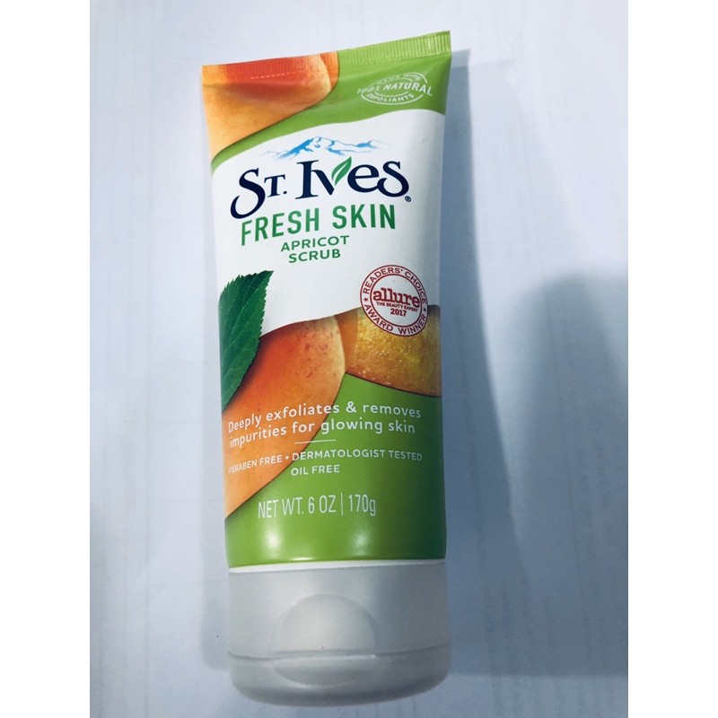 Sữa rửa mặt tẩy tế bào chết St.Ives fresh skin apricot scrub sử dụng cho mặt và thân