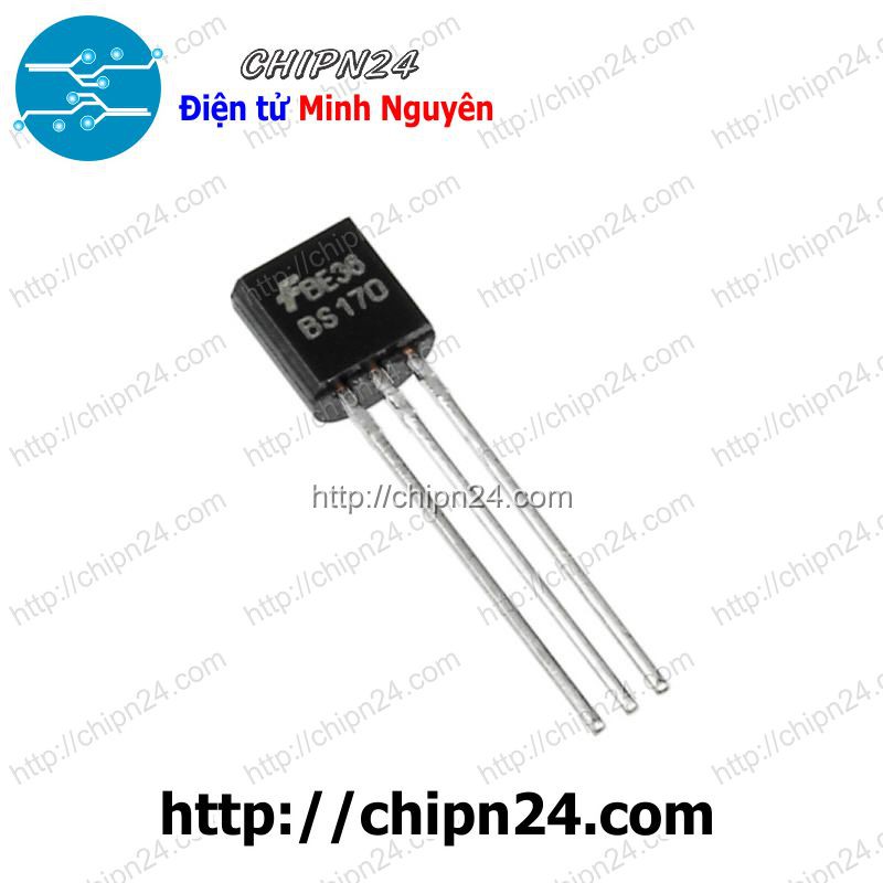 [2 CON] MOSFET BS170 TO-92 500mA 60V (Kênh N) (170)