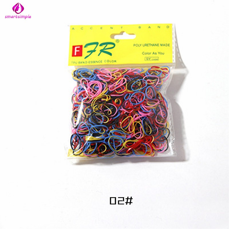 Set 1000 Dây Thun Buộc Tóc Nhiều Màu Sắc