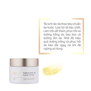 [Tặng 10 gói collagen]Bộ đôi Gilaa Saffron Tinh chất tươi dưỡng trắng 20ml và Kem dưỡng sạc nước 50g