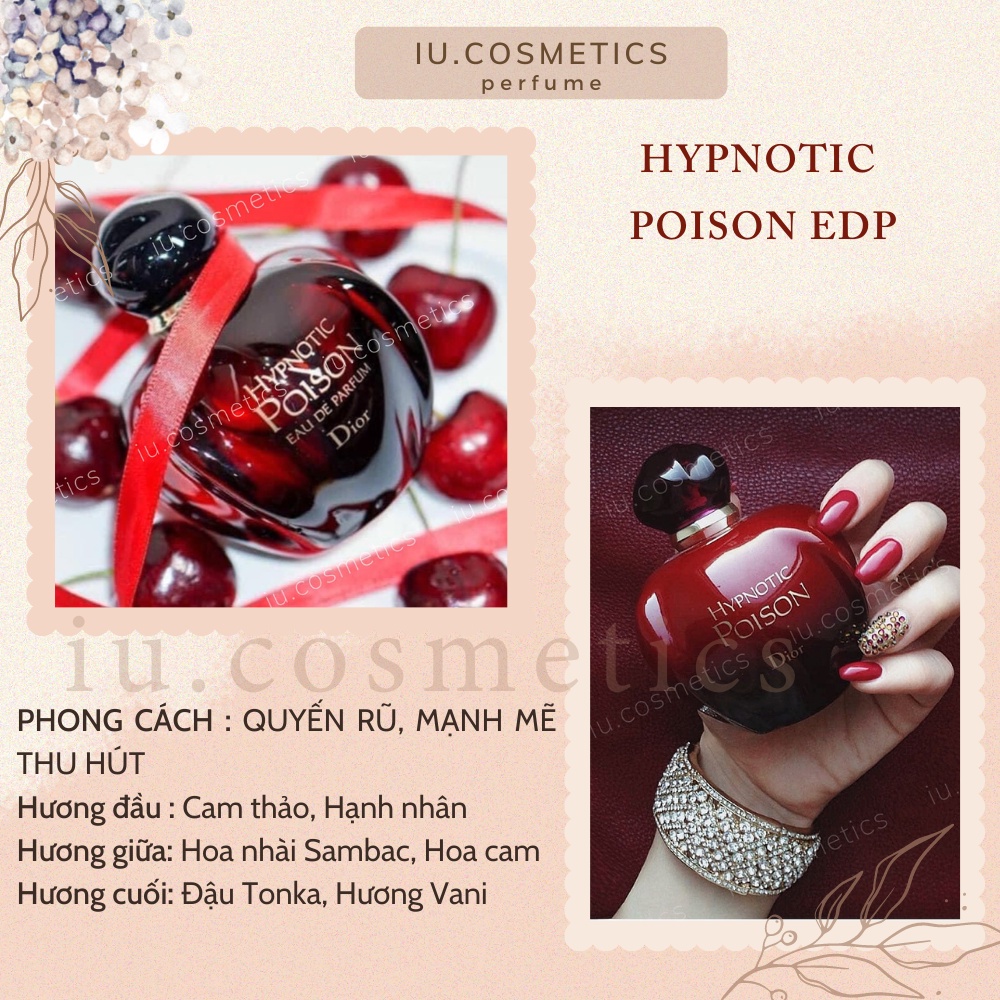 Nước hoa nữ 𝐃𝐈𝐎𝐑 Poison dung tích 100ml - Dầu thơm sang trọng lưu hương bền lâu quyến rũ - iu.cosmetics