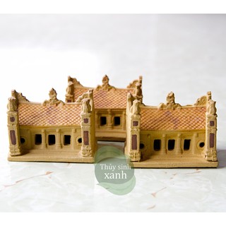 Tượng Gốm Đình Làng Trang Trí Bể Cá Tiểu Cảnh
