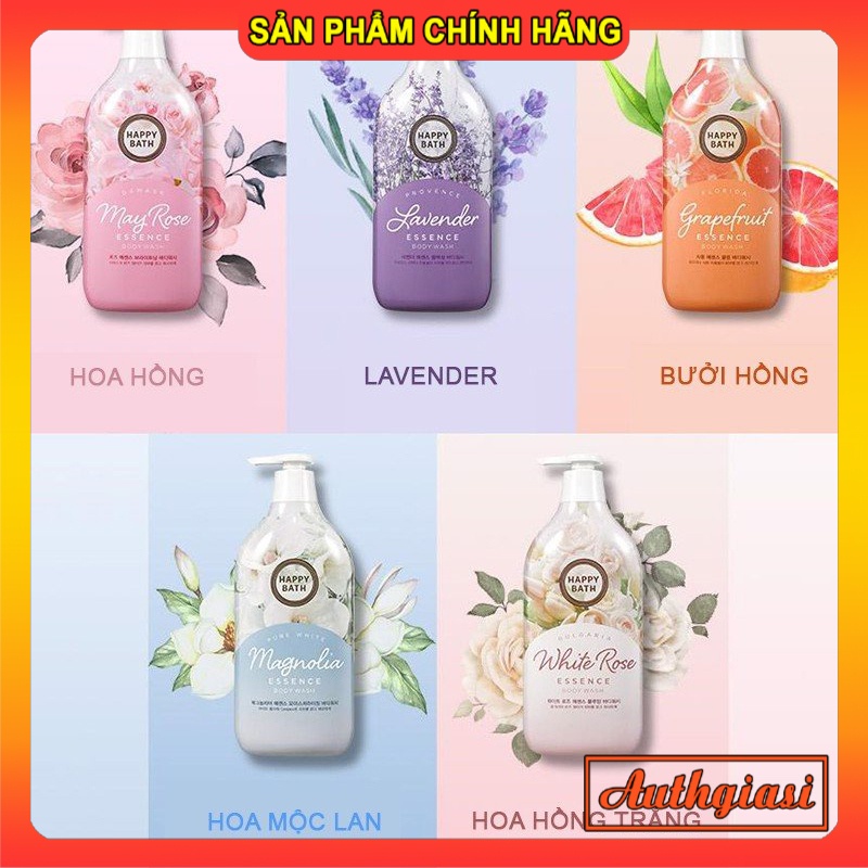 Sữa tắm HAPPY BATH Natural Body Wash Hàn Quốc đủ màu hương thơm quyến rũ và dưỡng mịn da 900g | BigBuy360 - bigbuy360.vn