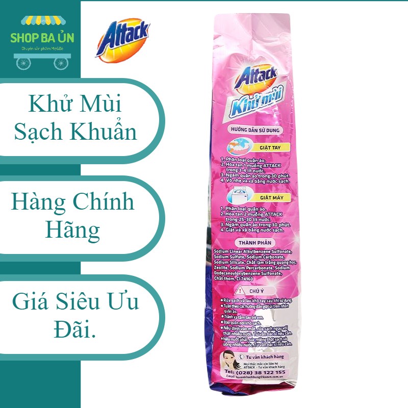 COMBO 5 hoặc 10 GÓI (TỔNG 3,6KG) BỘT GIẶT ATTACK THƯƠNG HIỆU NHẬT BẢN.