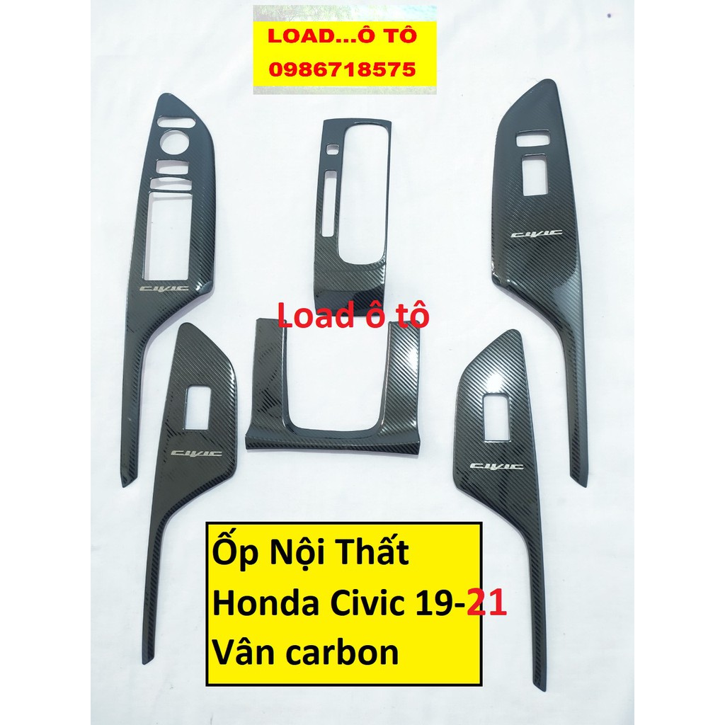 Ốp Nội Thất Honda Civic 2022-2019 Vân Carbon Cao Cấp