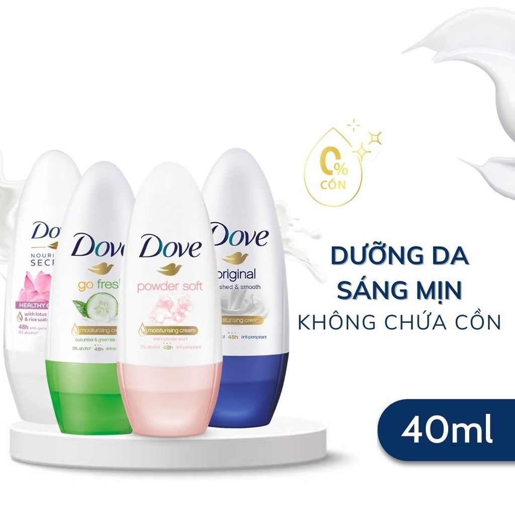 Kem Khử Mùi Dove tinh chất Serum dưỡng sáng trắng mịn 40ml/45ml