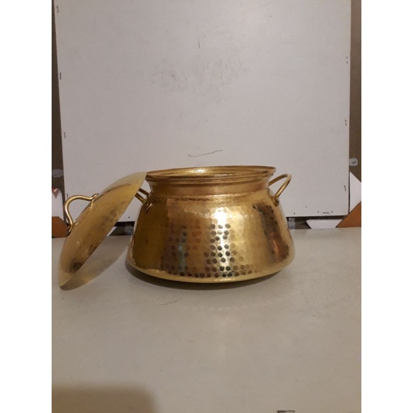 Nồi lẩu đồng thau gò thủ công nguyên tấm