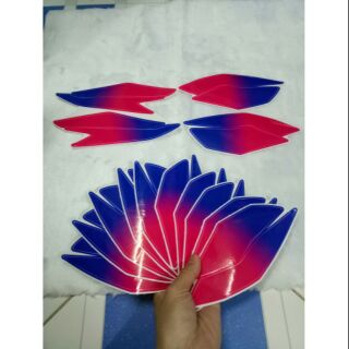 Tem logo-combo 2 cặp tem dán demi xi nhan trước sau của Winner ( xanh hồng)