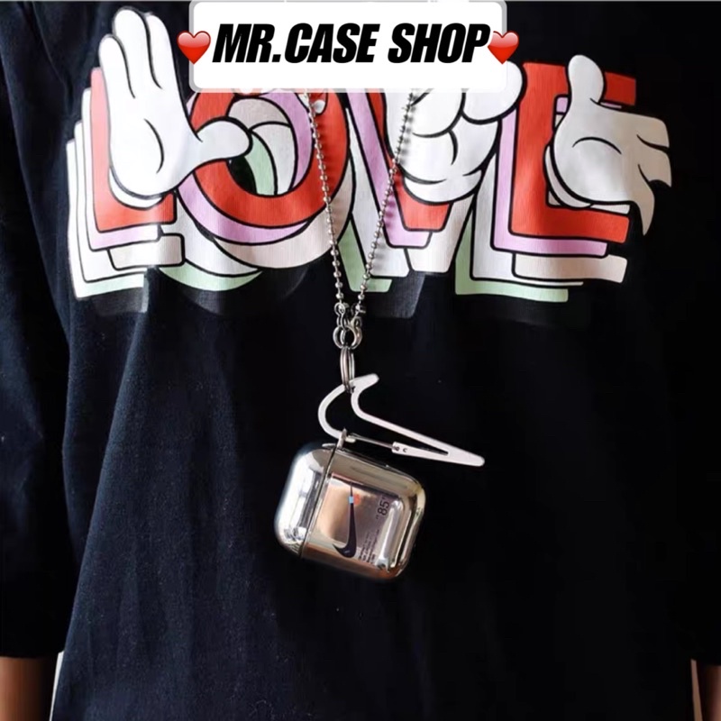 Case Airpods 1/2 /Pro Vỏ Ốp Tai Nghe Hình  Giày Nike Tráng Gương Kèm Móc khoá - Mr.Case AirPods