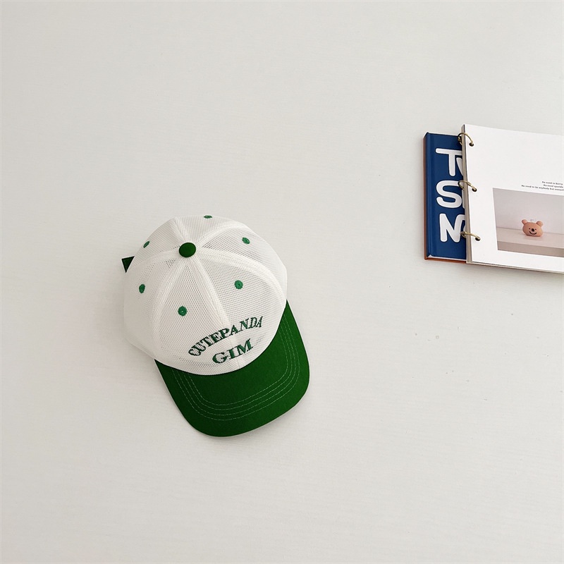 Mũ Lưỡi Trai Phối Lưới Thêu Chữ Màu Sắc Ngọt Ngào Thời Trang Cho Bé