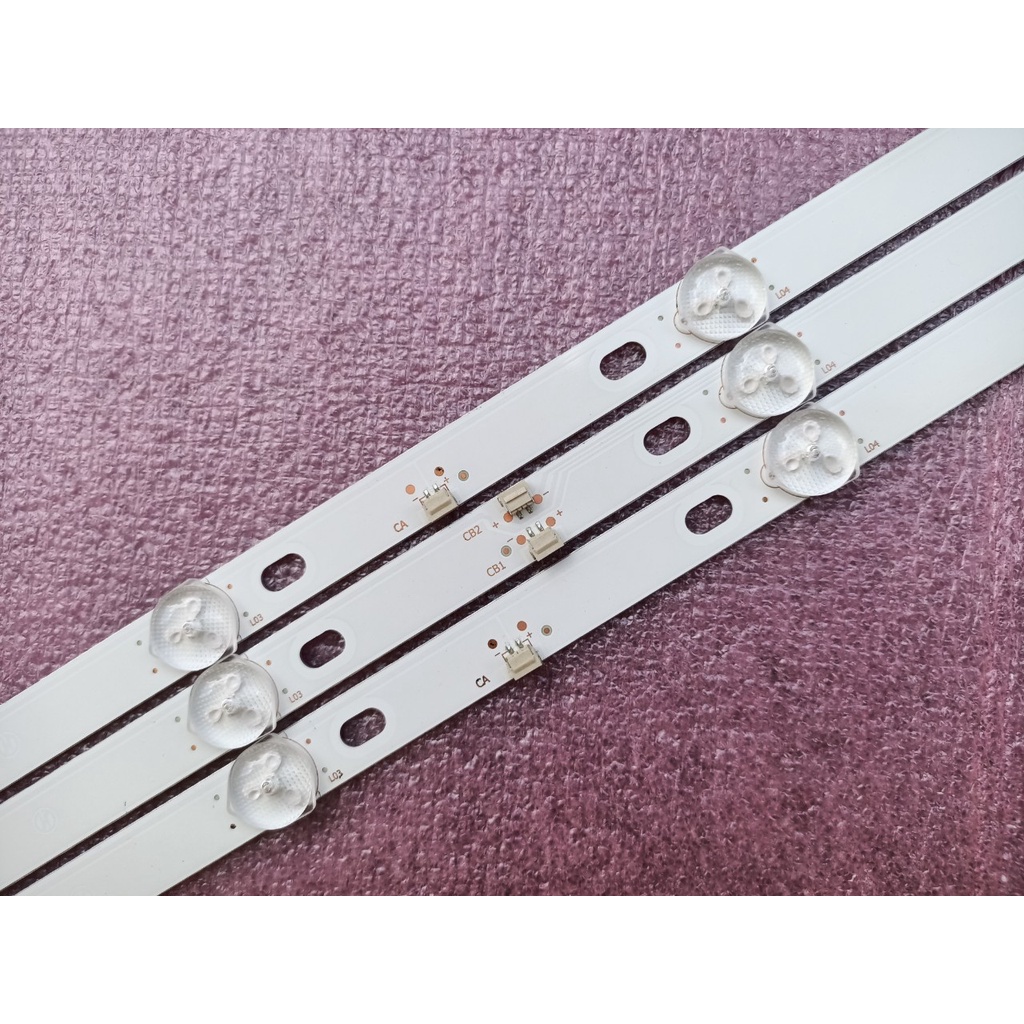 THANH LED TIVI ASANZO 43AS530 43AT520 ASANO 43S8 MỚI 100%, BỘ 3 THANH MỖI THANH 8 BÓNG 6V, DÀI 82,9cm JS-D-JP43DM-A81EC