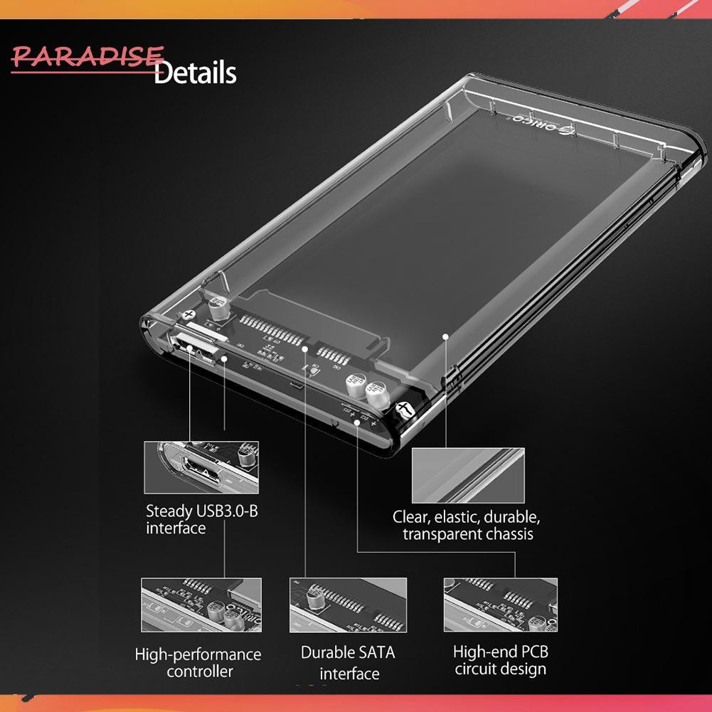 Hộp Đựng Ổ Cứng Ngoài Orico 2.5in Sata Usb3.0 Hdd Ốp | BigBuy360 - bigbuy360.vn