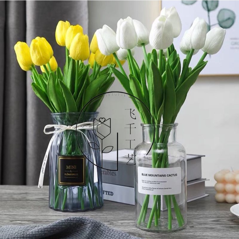 Hoa Tuylip Giả PU - Decor Studio, Trang Trí Phòng Khách, Để Bàn