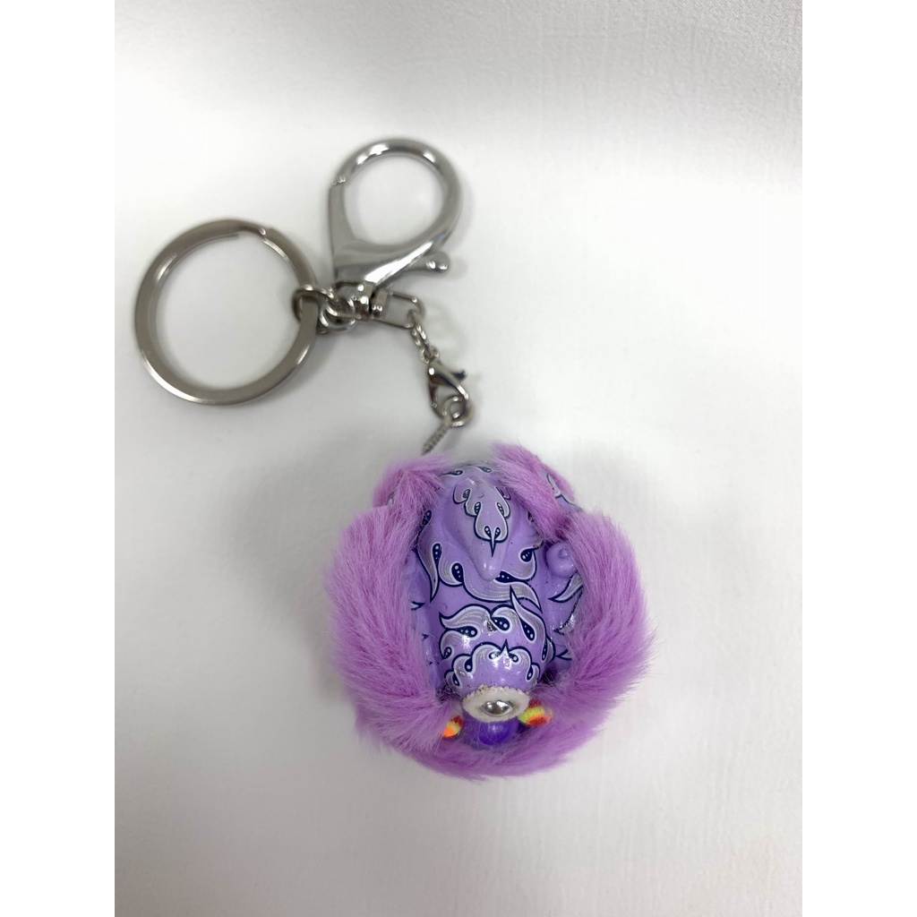 Móc Khóa Nhựa Resin Hình Sư Tử Thời Trang Dùng Làm Quà Tặng 毛毛-梦幻紫