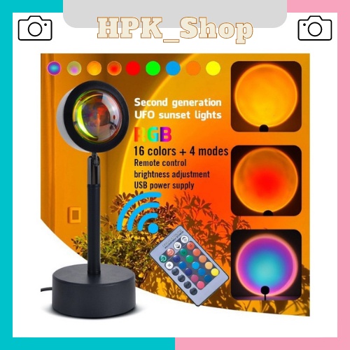 Đèn hoàng hôn 16 màu có remote điều khiển quay video tiktok, livestream, trang trí