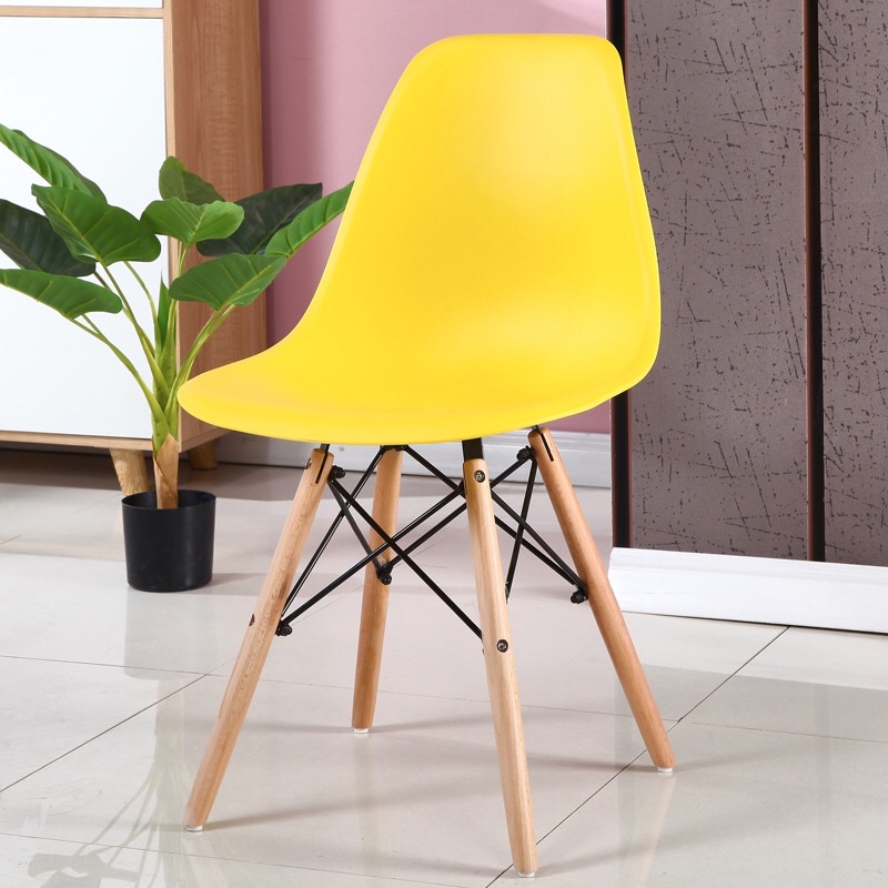 Ghế Làm Việc EAMES Chân Gỗ Sồi Dành Cho Phòng Ăn phòng làm việc