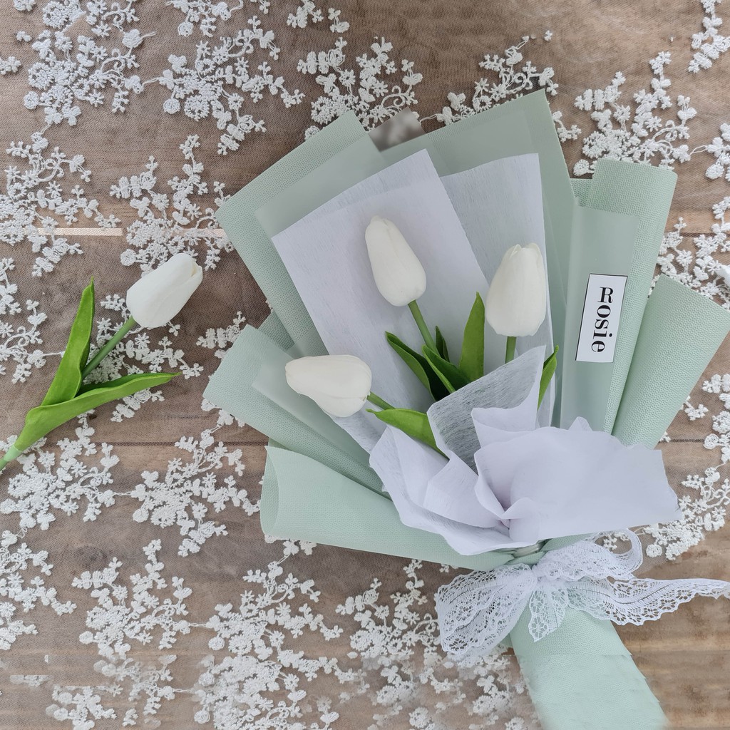 Bó hoa tulip 1 bông - 3B - 5 bông- Quà tặng sinh nhật, 20/11, 14/2 tặng cho bạn nữ, tân gia, tặng bạn bè, người yêu