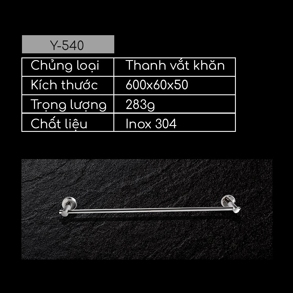 Giá treo khăn đơn Hiwin Inox 304 Y-540