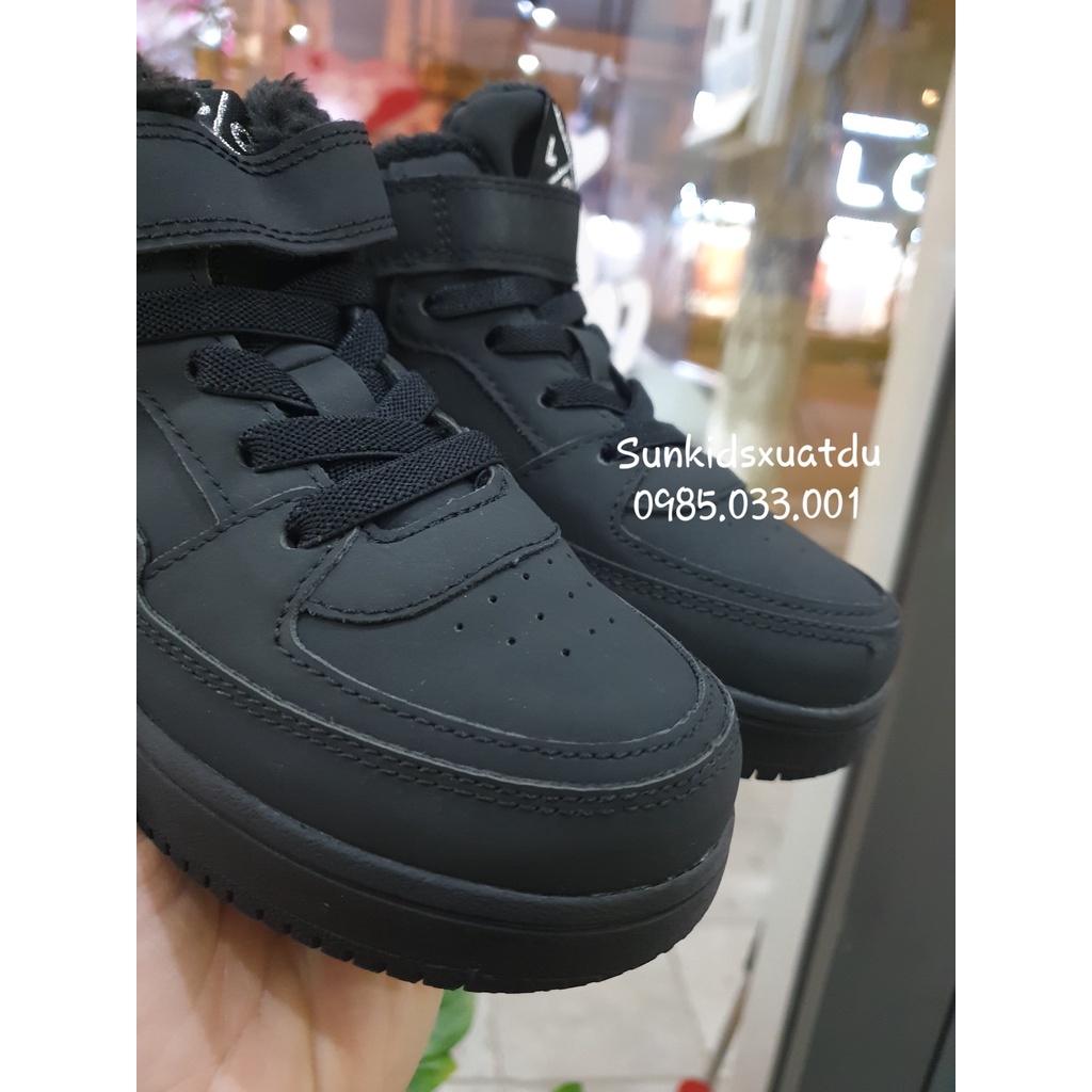 Sneaker cao cổ lót lông Đen