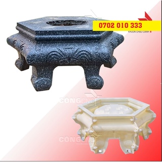 Khuôn đúc abs chân đôn kỷ lục giác xi măng 45-50-58 tặng kèm búa cao su.