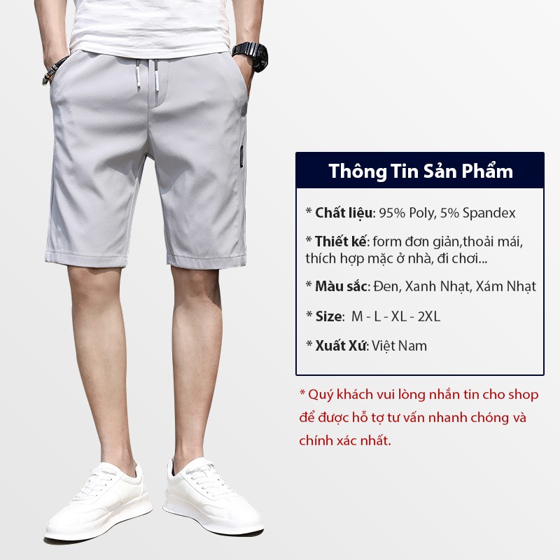 Quần short nam thể thao đẹp mã TT10-Q Quần đùi nam mùa hè nam dáng lửng thun trơn vải gió co giãn có dây rút | BigBuy360 - bigbuy360.vn