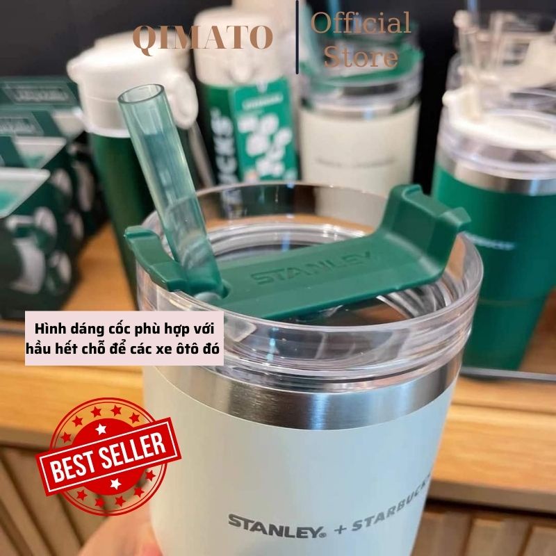 Ly giữ nhiệt inox cao cấp 600ml pha coffe bản mới nhất QIMATO
