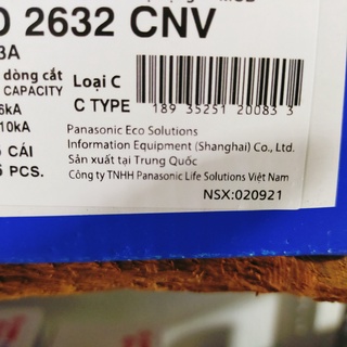 Cầu dao tự động MCB 1P Panasonic