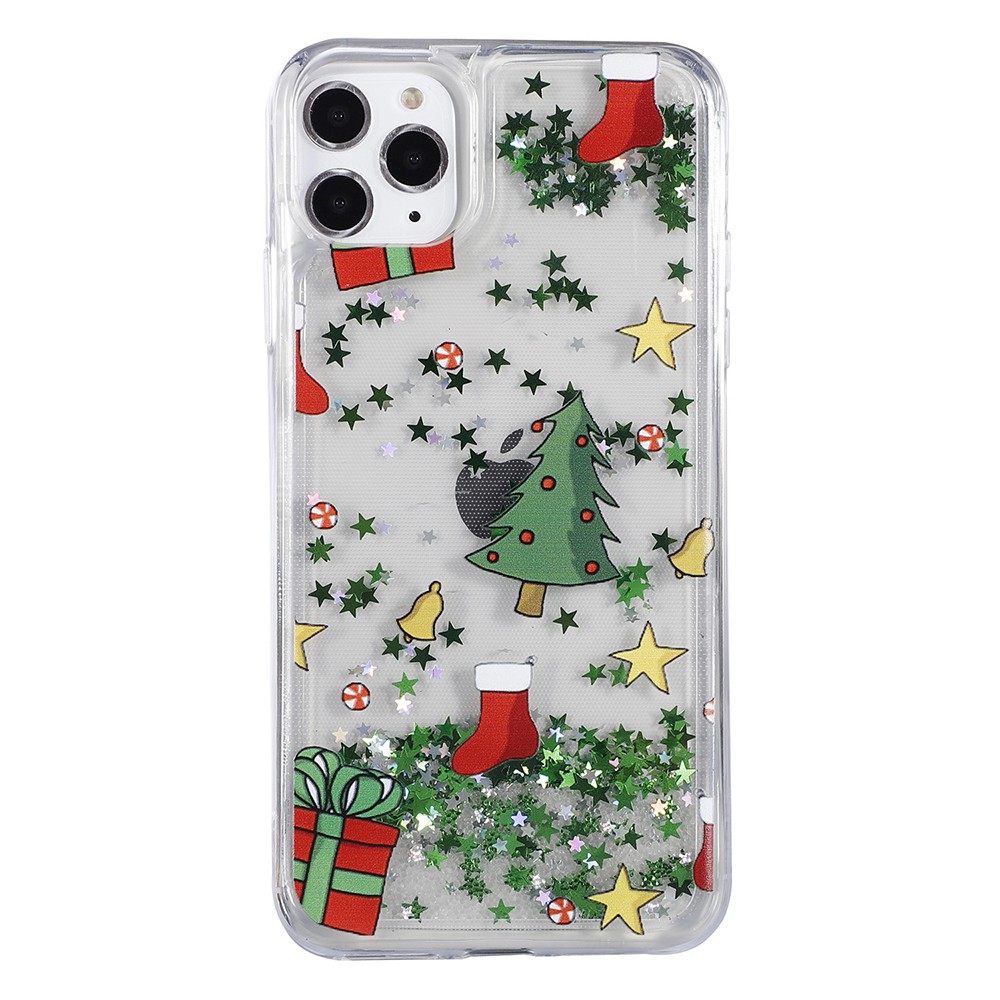 Ốp Lưng Tpu Mềm Trang Trí Kim Tuyến Nước Phong Cách Giáng Sinh Cho Iphone 11 Pro Max