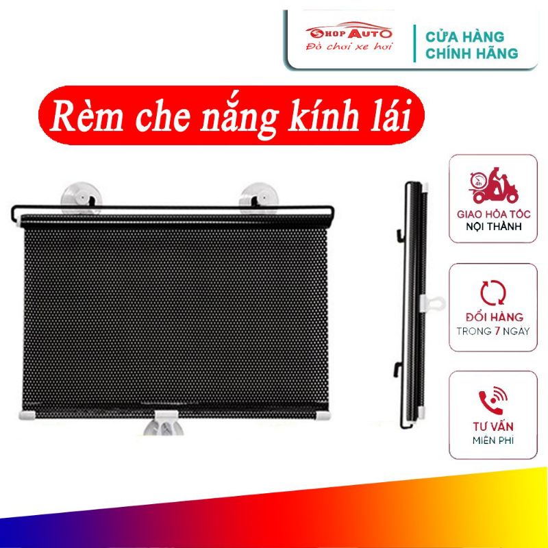Rèm che nắng ô tô - Chất liệu phản quang thân thiện, hiệu quả chống nắng cao, kéo lên thả xuống thu gọn tùy chỉnh