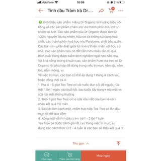 Tinh dầu tràm trà tea tree oil 10ml