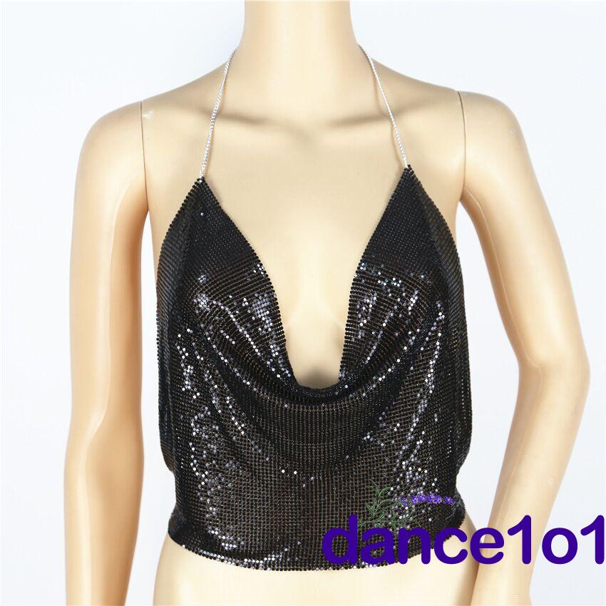 Áo hai dây hở lưng lấp lánh phong cách quyến rũ cho nữ