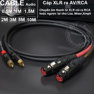 Cặp dây canon cái sang hoa sen diy dài 0.5m đến 5m - xlr female to rca cable