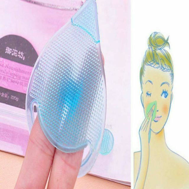 Miếng massage rửa mặt hình giọt nước