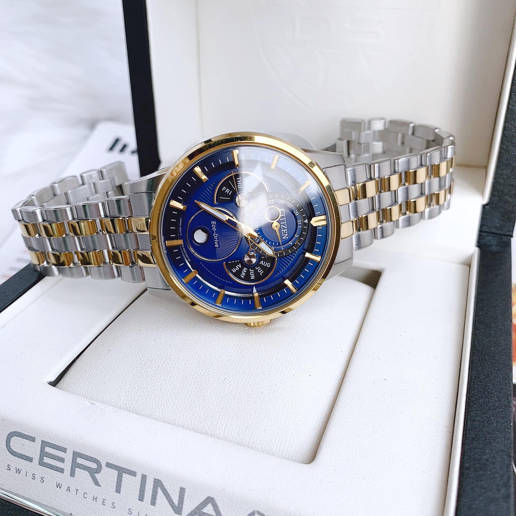 Đồng hồ nam chính hãng Citizen Eco-Drive Calendrier Moon Phase BU0054-52L- Máy pin năng lượng ánh sáng - Kính cường lực