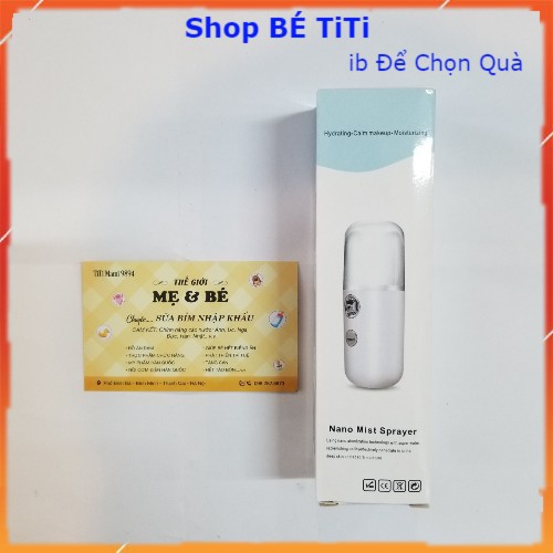 Máy Phun Sương Cầm Tay Xịt Khoáng MINI NANO Chính Hãng - Bản Full Phụ Kiện Cáp Sạc - Cấp Ẩm Dưỡng Da Bổ Sung Khoáng